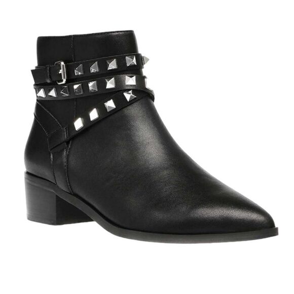 Steve Madden Women’s Besto Studded Ankle Booties 9.5M in Black Color - Picture 1 of 6